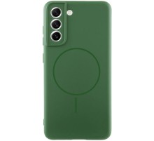 Чохол Silicone Cover Lakshmi Full Camera (AA) with MagFit для Samsung Galaxy S21 FE Зелений / Dark green