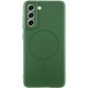 Чохол Silicone Cover Lakshmi Full Camera (AA) with MagFit для Samsung Galaxy S21 FE Зелений / Dark green