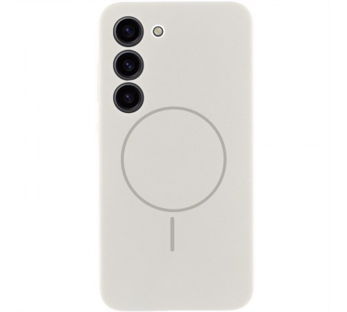 Чохол Silicone Cover Lakshmi Full Camera (AA) with MagFit для Samsung Galaxy S23 Білий / White