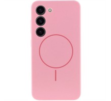 Чохол Silicone Cover Lakshmi Full Camera (AA) with MagFit для Samsung Galaxy S23 Рожевий / Light pink