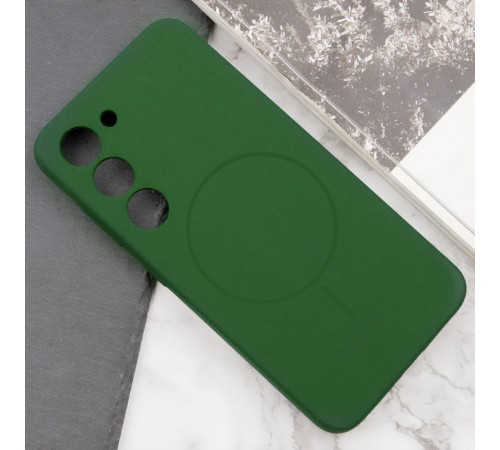 Чохол Silicone Cover Lakshmi Full Camera (AA) with MagFit для Samsung Galaxy S23 Зелений / Dark green Чохол Silicone Cover Lakshmi Full Camera (AA) with MagFit для Samsung Galaxy S23 Зелений / Dark green