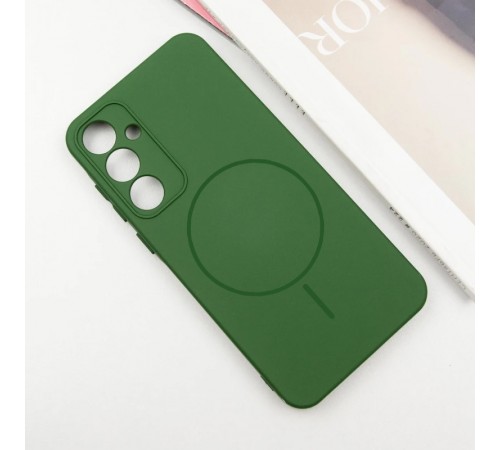 Чохол Silicone Cover Lakshmi Full Camera (AA) with MagFit для Samsung Galaxy S23 FE Зелений / Dark green Чохол Silicone Cover Lakshmi Full Camera (AA) with MagFit для Samsung Galaxy S23 FE Зелений / Dark green