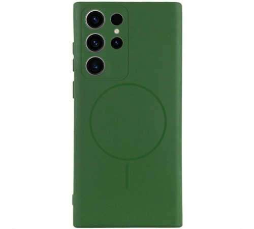 Чохол Silicone Cover Lakshmi Full Camera (AA) with MagFit для Samsung Galaxy S23 Ultra Зелений / Dark green Чохол Silicone Cover Lakshmi Full Camera (AA) with MagFit для Samsung Galaxy S23 Ultra Зелений / Dark green