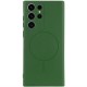 Чохол Silicone Cover Lakshmi Full Camera (AA) with MagFit для Samsung Galaxy S23 Ultra Зелений / Dark green