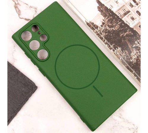 Чохол Silicone Cover Lakshmi Full Camera (AA) with MagFit для Samsung Galaxy S23 Ultra Зелений / Dark green Чохол Silicone Cover Lakshmi Full Camera (AA) with MagFit для Samsung Galaxy S23 Ultra Зелений / Dark green