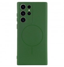 Чохол Silicone Cover Lakshmi Full Camera (AA) with MagFit для Samsung Galaxy S24 Ultra Зелений / Dark green