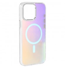 Чохол TPU Lunar Glow (MagFit) для Apple iPhone 13 / 14 (6.1") Silver White