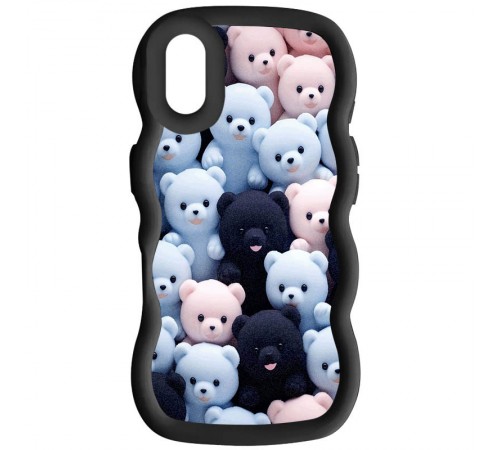 Чохол TPU Cloudy Pictures для Apple iPhone XR (6.1") Bears Black Чохол TPU Cloudy Pictures для Apple iPhone XR (6.1") Bears Black