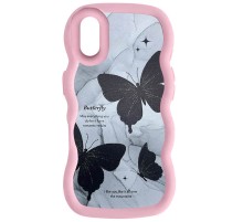 Чохол TPU Cloudy Pictures для Apple iPhone XR (6.1") Butterflies Pink