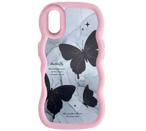 Чохол TPU Cloudy Pictures для Apple iPhone XR (6.1") Butterflies Pink Чохол TPU Cloudy Pictures для Apple iPhone XR (6.1") Butterflies Pink