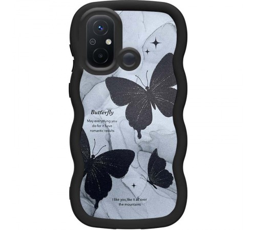 Чохол TPU Cloudy Pictures для Xiaomi Redmi 12C / Poco C55 Butterflies Чохол TPU Cloudy Pictures для Xiaomi Redmi 12C / Poco C55 Butterflies