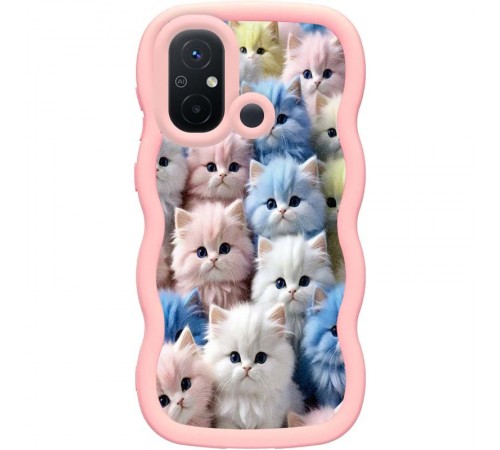 Чохол TPU Cloudy Pictures для Xiaomi Redmi 12C / Poco C55 Kittens