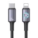 Дата кабель Usams US-SJ753 With Colorful Light Huan Ser. Type-C to Lightning 30W (1.2m) Tarnish