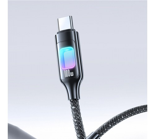 Дата кабель Usams US-SJ750 With Colorful Light TC Ser. Type-C to Type-C 100W (1.2m) Tarnish Дата кабель Usams US-SJ750 With Colorful Light TC Ser. Type-C to Type-C 100W (1.2m) Tarnish