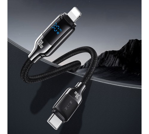 Дата кабель Usams US-SJ741 Digital Display HX Ser. Type-C to Lightning 30W (1.2m) Tarnish