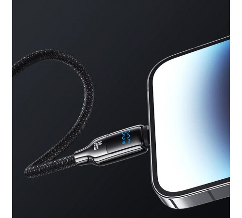 Дата кабель Usams US-SJ741 Digital Display HX Ser. Type-C to Lightning 30W (1.2m) Tarnish