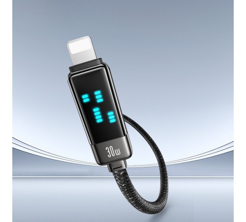 Дата кабель Usams US-SJ743 Meteor Ser. Type-C to Lightning 30W (1.2m) Tarnish