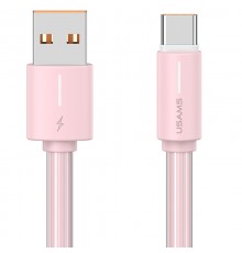 Дата кабель Usams US-SJ732 Bicolor Charging YR Ser. USB to Type-C 3A (1m) Pink