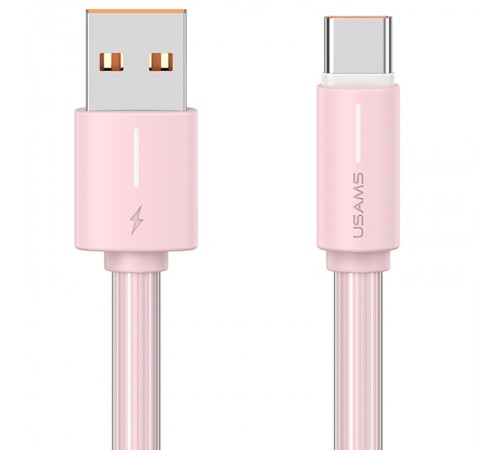 Дата кабель Usams US-SJ732 Bicolor Charging YR Ser. USB to Type-C 3A (1m) Pink Дата кабель Usams US-SJ732 Bicolor Charging YR Ser. USB to Type-C 3A (1m) Pink