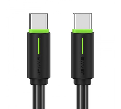 Дата кабель Usams US-SJ734 Bicolor Charging YR Ser. Type-C to Type-C 60W (1m) Black Дата кабель Usams US-SJ734 Bicolor Charging YR Ser. Type-C to Type-C 60W (1m) Black