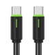 Дата кабель Usams US-SJ734 Bicolor Charging YR Ser. Type-C to Type-C 60W (1m) Black