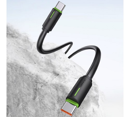 Дата кабель Usams US-SJ734 Bicolor Charging YR Ser. Type-C to Type-C 60W (1m) Black Дата кабель Usams US-SJ734 Bicolor Charging YR Ser. Type-C to Type-C 60W (1m) Black