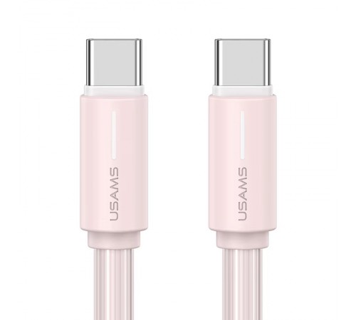 Дата кабель Usams US-SJ734 Bicolor Charging YR Ser. Type-C to Type-C 60W (1m) Pink Дата кабель Usams US-SJ734 Bicolor Charging YR Ser. Type-C to Type-C 60W (1m) Pink