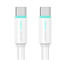 Дата кабель Usams US-SJ734 Bicolor Charging YR Ser. Type-C to Type-C 60W (1m) White
