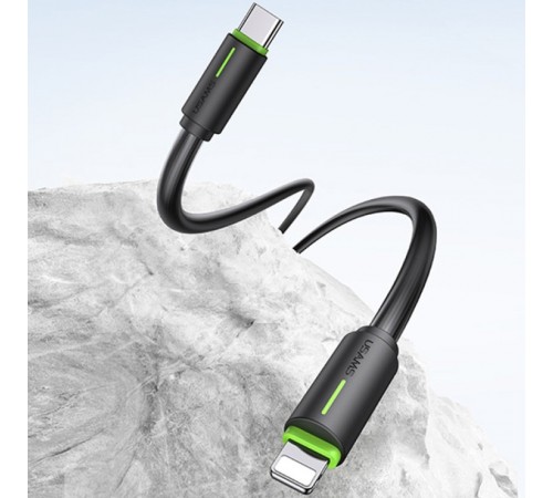 Дата кабель Usams US-SJ735 Bicolor Charging YR Ser. Type-C to Lightning 30W (1m) Black