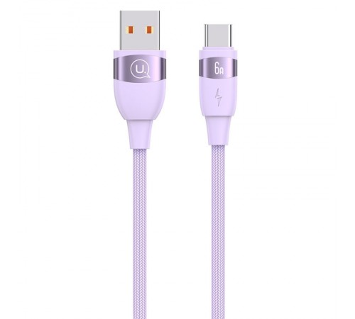 Дата кабель Usams US-SJ631 U85 USB to Type-C 6A (2m) Purple Дата кабель Usams US-SJ631 U85 USB to Type-C 6A (2m) Purple