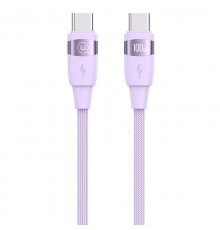 Дата кабель Usams US-SJ633 U85 Type-C to Type-C 100W (2m) Purple