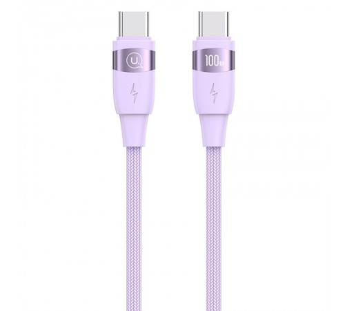 Дата кабель Usams US-SJ633 U85 Type-C to Type-C 100W (2m) Purple Дата кабель Usams US-SJ633 U85 Type-C to Type-C 100W (2m) Purple