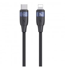 Дата кабель Usams US-SJ635 U85 Type-C to Lightning 30W (2m) Black