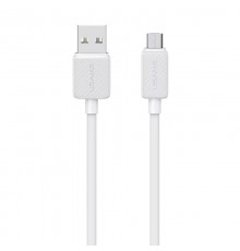 Дата кабель Usams US-SJ690 Striped KY Ser. USB to MicroUSB 2A (1m) White