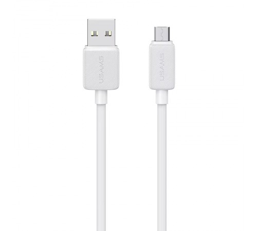 Дата кабель Usams US-SJ690 Striped KY Ser. USB to MicroUSB 2A (1m) White