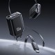 МЗП Usams US-CC299 GaN With Retractable Type-C Cable Xiang Ser. 65W (1USB-A/1C) Black