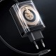 МЗП Usams US-CC299 GaN With Retractable Type-C Cable Xiang Ser. 65W (1USB-A/1C) Black
