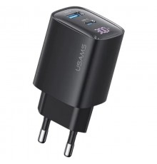 МЗП Usams US-CC229 GaN Digital Display XC Ser. 30W (1USB-A/1C) Black