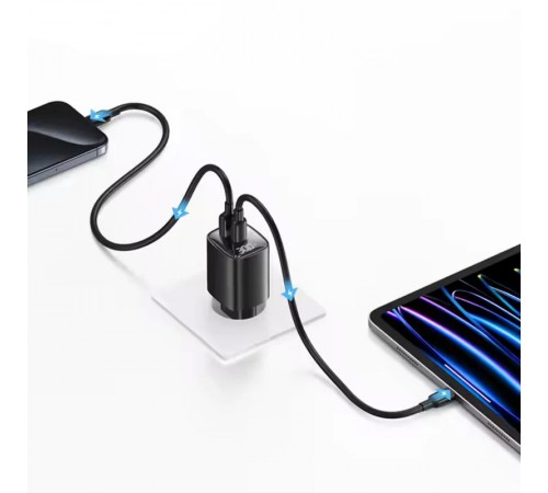 МЗП Usams US-CC229 GaN Digital Display XC Ser. 30W (1USB-A/1C) Black МЗП Usams US-CC229 GaN Digital Display XC Ser. 30W (1USB-A/1C) Black