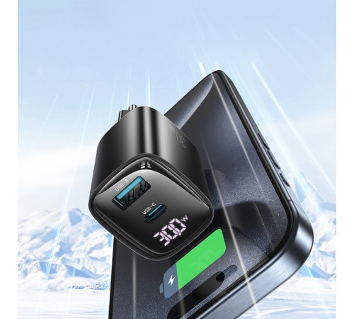 МЗП Usams US-CC229 GaN Digital Display XC Ser. 30W (1USB-A/1C) Black МЗП Usams US-CC229 GaN Digital Display XC Ser. 30W (1USB-A/1C) Black