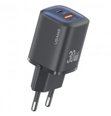 МЗП Usams US-CC254 GaN HC Ser. 30W (1USB-A/1C) Black