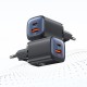 МЗП Usams US-CC254 GaN HC Ser. 30W (1USB-A/1C) Black