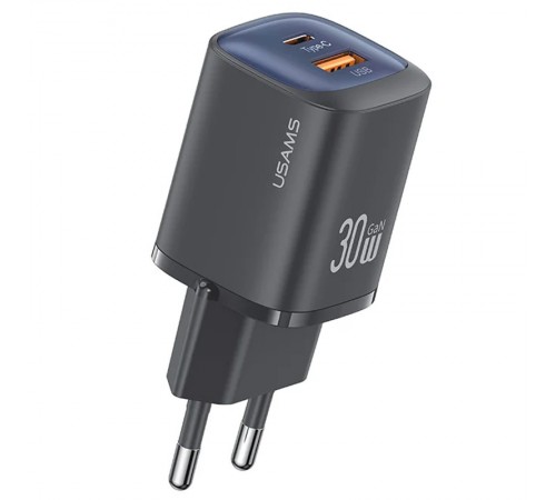 МЗП Usams US-CC261 GaN JC Ser. 20W (2USB-C) + кабель Type-C to Type-C Black МЗП Usams US-CC261 GaN JC Ser. 20W (2USB-C) + кабель Type-C to Type-C Black
