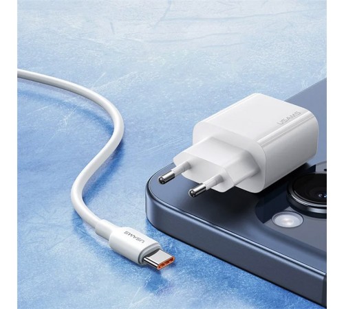 МЗП Usams US-CC226 Kit-Yi Ser. 20W (1USB-C) + кабель Type-C to Type-C White МЗП Usams US-CC226 Kit-Yi Ser. 20W (1USB-C) + кабель Type-C to Type-C White