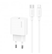 МЗП Usams US-CC226 Kit-Yi Ser. 20W (1USB-C) + кабель Type-C to Lightning White
