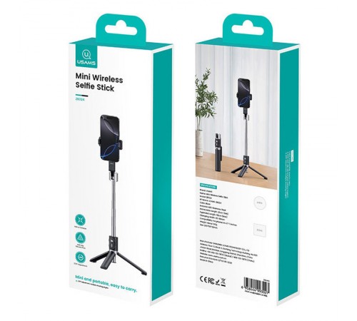 Монопод для селфі Usams US-ZB324 Mini Wireless Selfie Stick Black Монопод для селфі Usams US-ZB324 Mini Wireless Selfie Stick Black