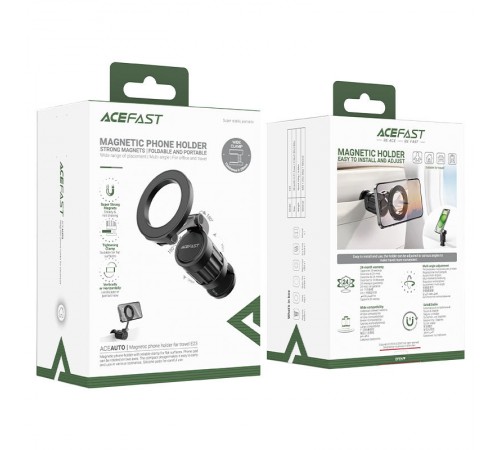 Тримач для телефону Acefast E23 Magnetic for Travel Black Тримач для телефону Acefast E23 Magnetic for Travel Black