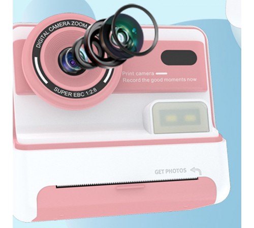 Дитяча фотокамера моментальним друку D101 Pink Дитяча фотокамера моментальним друку D101 Pink