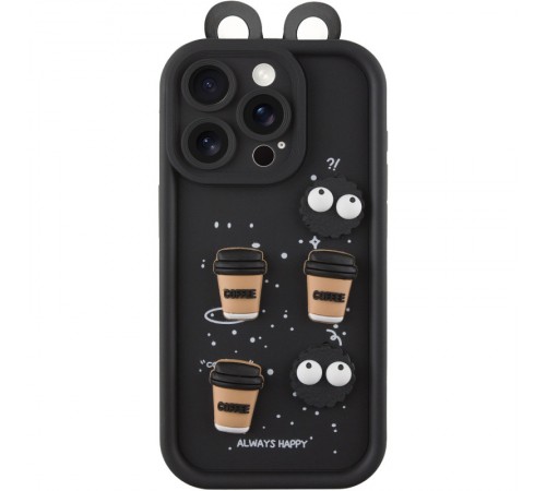 Чохол TPU Toys Case with Ears для Apple iPhone 15 Pro Max (6.7") Black Чохол TPU Toys Case with Ears для Apple iPhone 15 Pro Max (6.7") Black