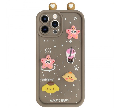 Чохол TPU Toys Case with Ears для Apple iPhone 15 Pro Max (6.7") Brown Чохол TPU Toys Case with Ears для Apple iPhone 15 Pro Max (6.7") Brown